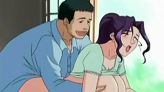 Cock in ass of big tits anime girl