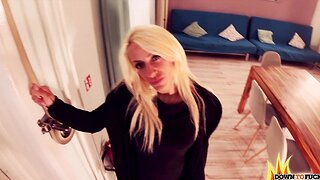 Tattooed blonde sucking her man's dick - Harleen Van Hynten