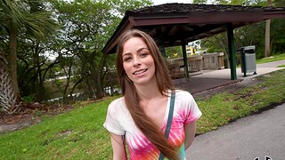 Hardcore interracial coition with the car with horny foreigner Renee Pinkish